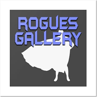 ROGUES GALLERY Male (White Silhouette) Posters and Art